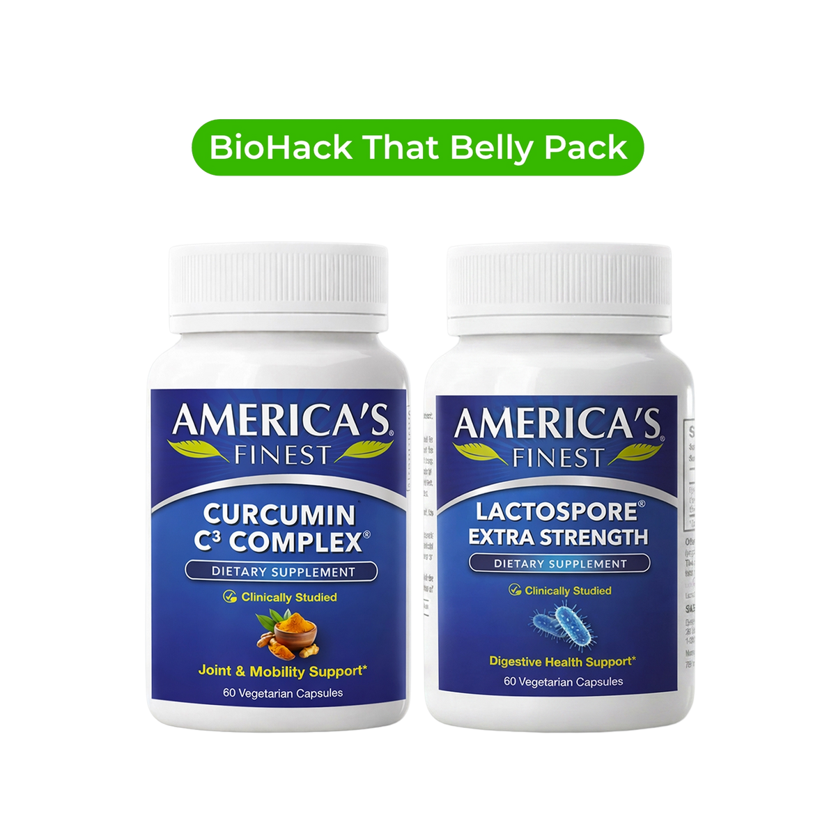 Curcumin C3 Complex & Lactospore - Digestive Health Combo
